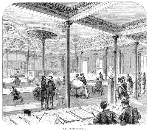 Mercantile Library, 1871. /Nthe Reading Room Of The New York Mercantile Library On Astor Place. Wood Engraving, American, 1871. Poster Print by Granger Collection - Item # VARGRC0041271