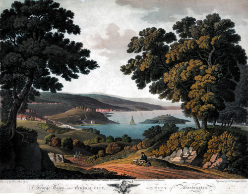 Washington, D.C., 1801. /Na View Of Georgetown And Washington, D.C., On The Potomac River. Aquatint, English, 1801, After George Beck. Poster Print by Granger Collection - Item # VARGRC0087211