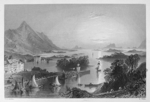 Ireland: Clew Bay, C1840. /Nview Of Clew Bay From Westport, County Mayo, Ireland. Steel Engraving, English, C1840, After William Henry Bartlett. Poster Print by Granger Collection - Item # VARGRC0095522
