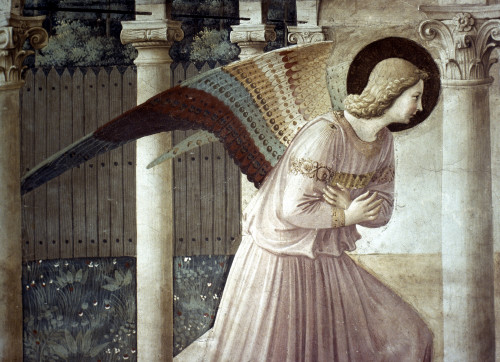 The Annunciation. /Nfra Angelico: Archangel Gabriel, Detail From Annunciation. Fresco, 1438-45. Poster Print by Granger Collection - Item # VARGRC0046224