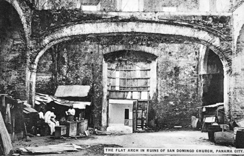 Panama City, C1910. /Nscene At The Flat Arch Of San Domingo Church In Panama City, Panama. Postcard, C1910. Poster Print by Granger Collection - Item # VARGRC0094774