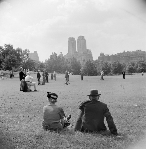 Central Park, 1942. /Nsitting On The Lawn In Central Park In New York City. Photograph By Marjory Collins, 1942. Poster Print by Granger Collection - Item # VARGRC0326006