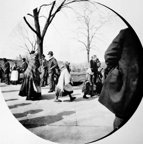 Immigrants: Castle Garden. /Nnewly Arrived Immigrants At Castle Garden, New York City. Photograph, Late 19Th Century. Poster Print by Granger Collection - Item # VARGRC0117575