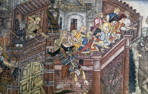 Babur (1483-1530). /Nfirst Emperor Of The Mughal Empire Of India. Shown In Battle, Early 16Th Century. Miniature From The Baburnama, 16Th Century. Poster Print by Granger Collection - Item # VARGRC0119106