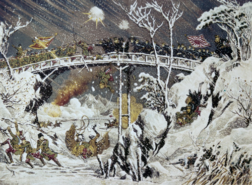 Russo-Japanese War, 1905. /Nbattle Near The City Of Mukden, Manchuria, Fought From 20 February To 10 March 1905. Lithograph, Japanese, 1905. Poster Print by Granger Collection - Item # VARGRC0103503
