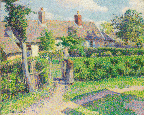 Pissarro: Peasants' House. /N'Peasants' Houses, Eragny.' Oil On Canvas, Camille Pissarro, 1887. Poster Print by Granger Collection - Item # VARGRC0468460