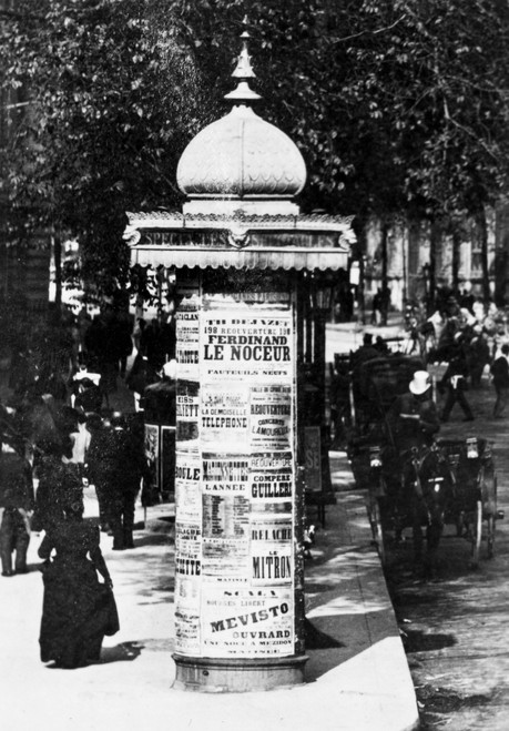 France: Paris, C1890. /Na Kiosk On A Parisian Boulevard. Photograph, C1890. Poster Print by Granger Collection - Item # VARGRC0017684