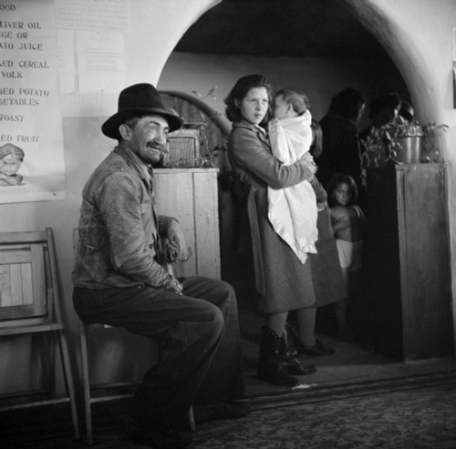 New Mexico: Health Clinic. /Npatients In The Waiting Room Of A Clinic Operated By The Taos County Cooperative Health Association In Penasco, New Mexico. Photograph By John Collier, 1943. Poster Print by Granger Collection - Item # VARGRC0325884