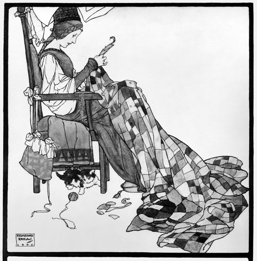 Dulac: Patchwork Quilt. /Npen And Ink, Edmund Dulac, 1906. Poster Print by Granger Collection - Item # VARGRC0176310