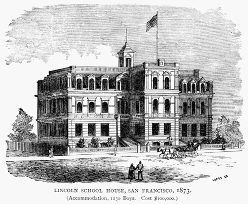 San Francisco: School, 1873. /Nthe Lincoln Evening School For Boys In San Francisco, California. Wood Engraving, American, 1873. Poster Print by Granger Collection - Item # VARGRC0092220