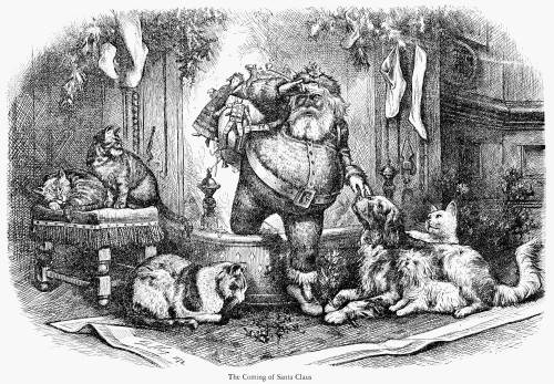 Thomas Nast: Santa Claus. /N'The Coming Of Santa Claus.' Wood Engraving After A Drawing By Thomas Nast, 1872. Poster Print by Granger Collection - Item # VARGRC0070031