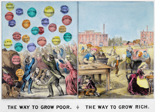 Easy Riches/Thrift, 1875. /Ncompared In An 1875 Lithograph By Currier & Ives. Poster Print by Granger Collection - Item # VARGRC0009532