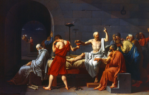 David: Death Of Socrates. /N'The Death Of Socrates.' Oil On Canvas By Jacques Louis David, 1787. Poster Print by Granger Collection - Item # VARGRC0026098