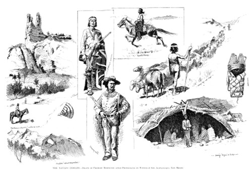 Remington: Navajo, 1890. /N'The Navajo Indians.' Drawings By Frederic Remington After Photographs By Wittick And Son, In Albuquerque, New Mexico, 1890. Poster Print by Granger Collection - Item # VARGRC0354786