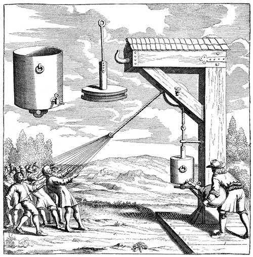 Otto Von Guericke, 1672. /None Of Otto Von Guericke'S Demonstrations Of Air Pressure. Copper Engraving From Guericke'S 'Experiment Nova,' Amsterdam, 1672. Poster Print by Granger Collection - Item # VARGRC0031887