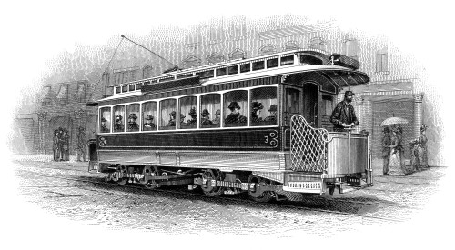Trolley Car, C1880. /Namerican Banknote Engraving, C1880. Poster Print by Granger Collection - Item # VARGRC0003252