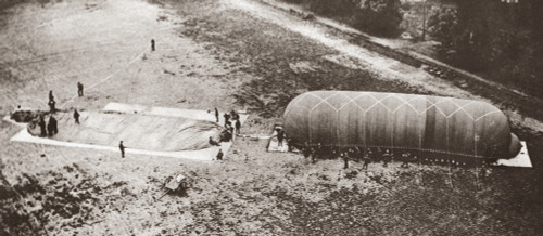 World War I: Balloon. /Nbritish Observation Balloon Partially Inflated At An Airfield During World War I. Photograph, C1916. Poster Print by Granger Collection - Item # VARGRC0408232