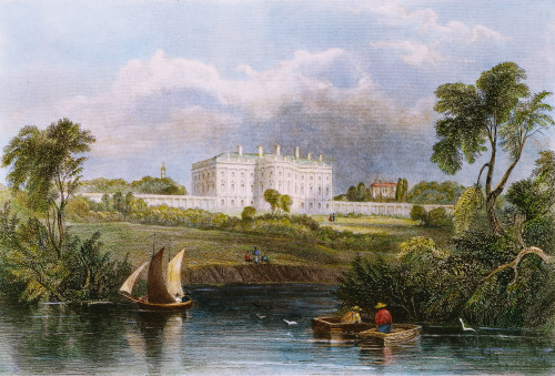 White House, D.C., 1839. /Nview Of The White House From The Potomac River: Colored Engraving, 1839. Poster Print by Granger Collection - Item # VARGRC0009080