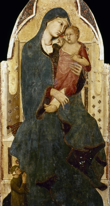 Barna: Madonna. /Nthe Virgin And Child. Panel, C1330-1340, By Barna Da Siena. Poster Print by Granger Collection - Item # VARGRC0022885