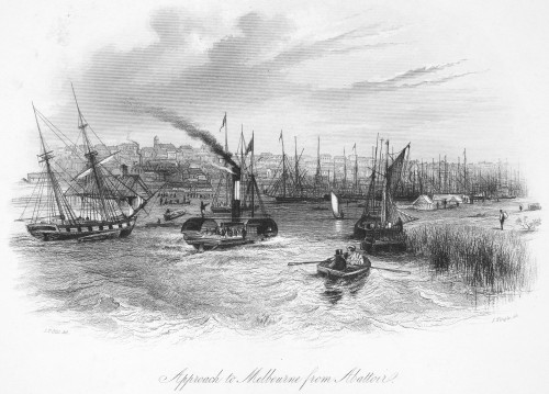 Australia: Melbourne, 1856. /N'Approach To Melbourne From Abattoir.' Steel Engraving, 1856. Poster Print by Granger Collection - Item # VARGRC0077819