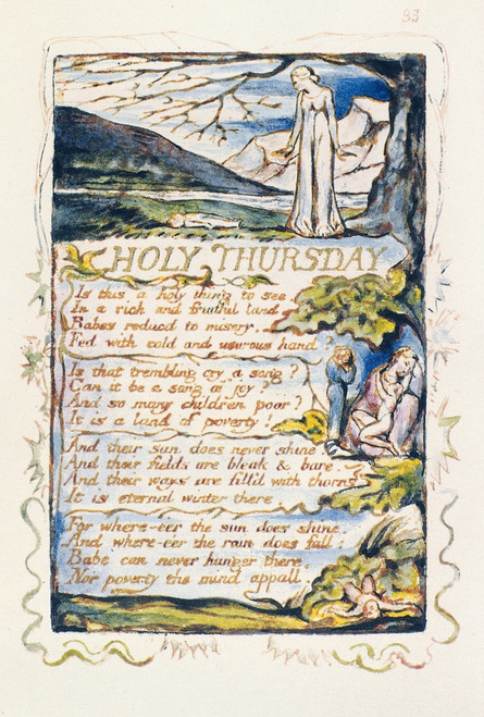Blake: Songs Of Experience. /N'Holy Thursday.' Color Relief Etching By William Blake From His 'Songs Of Experience,' 1794. Poster Print by Granger Collection - Item # VARGRC0100269