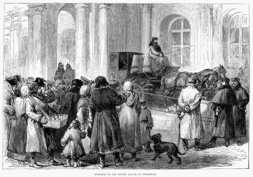 St. Petersburg, 1881. /Na Crowd Has Gathered At The Entrance To The Winter Palace In St. Petersburg, Russia, After The Assassination Of Czar Alexander Ii On 13 March 1881. Poster Print by Granger Collection - Item # VARGRC0088216