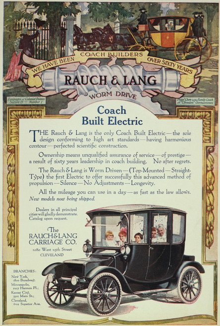 Rauch & Lang Auto Ad, 1914. /Nrauch & Lang Automobile Advertisement From An American Magazine, 1914. Poster Print by Granger Collection - Item # VARGRC0061576 Rauch & Lang Auto Ad, 1914. /Nrauch & Lang Automobile Advertisement From An American Magazine, 1914. Poster Print by Granger Collection - Item # VARGRC0061576