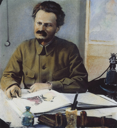 Leon Trotsky (1879-1940). /Nn_ Lev Davidovich Bronstein. Russian Communist Leader. Oil Over A Photograph, N.D. Poster Print by Granger Collection - Item # VARGRC0046453