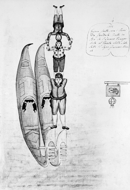 Venice: Acrobats. /Nvenetian Acrobats Balancing On Two Gondolas In A Canal. Drawing, 1772. Poster Print by Granger Collection - Item # VARGRC0123406