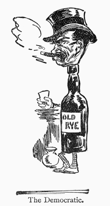 Democratic Voter, C1896. /Nthe Democratic Voter, Characterized By His Drink Of Choice, Old Rye. Cartoon Engraving, American, C1896. Poster Print by Granger Collection - Item # VARGRC0098539