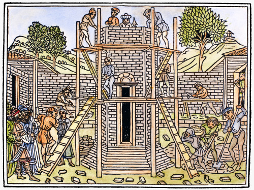 Tower Of Babel. /Nwoodcut From 'Supplementum Chronicarum,' Venice, 1490. Poster Print by Granger Collection - Item # VARGRC0091606