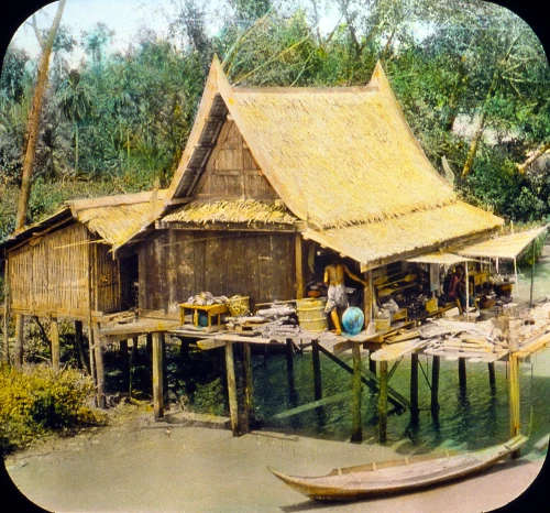 Bangkok: House, C1895. /Na Private Home On The Shores Of A Canal In Bangkok. Photographed By William Henry Jackson, C1895. Poster Print by Granger Collection - Item # VARGRC0118487