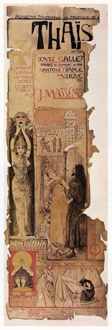 Massenet: Thais, 1894. /Nfrench Lithograph Poster, 1894, For Jules Massenet'S Opera 'Thais.' Poster Print by Granger Collection - Item # VARGRC0043332