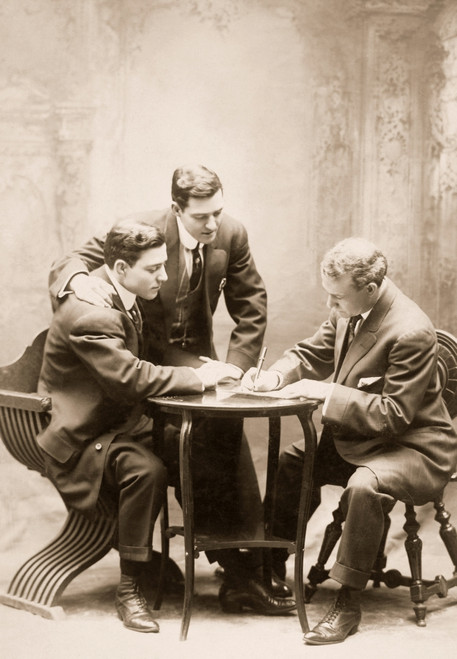 Father And Sons, C1910. /N'The Frey Twins.' Original Cabinet Photograph, New York, C1900-1910. Poster Print by Granger Collection - Item # VARGRC0092797
