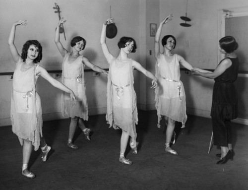Albertina Rasch (1896-1967). /Namerican (Austrian-Born) Dancer, Choreographer, And Teacher. Rasch Instructing A Dance Class In The 1920S. Poster Print by Granger Collection - Item # VARGRC0057881