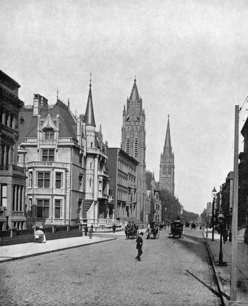 New York City, C1890. /Na View Of St. Patrick'S Cathedral And The Vanderbilt Mansions On 5Th Avenue In New York City. Photograph, C1890. Poster Print by Granger Collection - Item # VARGRC0353363