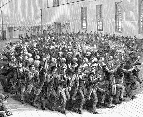 Circular Dance Of Shakers. /Nshakers Dancing In Concentric Circles. Wood Engraving, American, C1870. Poster Print by Granger Collection - Item # VARGRC0035824
