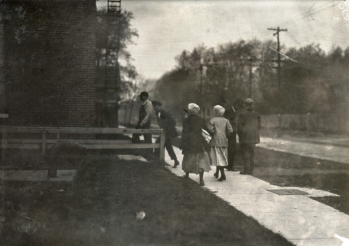 Shoe Factory Workers, 1910. /Nmen And Women Going To Work At The Brown Shoe Factory In Moberly, Missouri. Photograph By Lewis Hine, 1910. Poster Print by Granger Collection - Item # VARGRC0117917