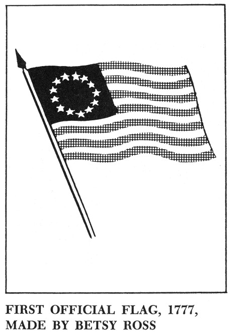 Flag: Betsy Ross, 1777. /Nbetsy Ross Or Popular Version Of U.S. Flag. Poster Print by Granger Collection