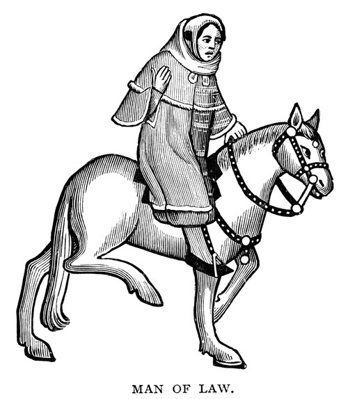 Chaucer: The Man Of Law./Nfrom The Ellesmere Manuscript Of 'Canterbury Tales,' Early 15Th Century. Poster Print by Granger Collection - Item # VARGRC0078745