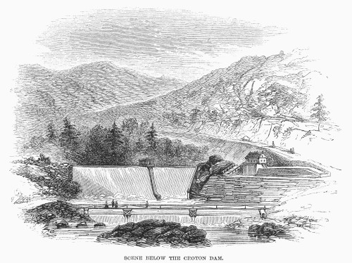 Croton Dam, 1860. /Nthe Dam On The Croton River In New York, Which Supplied Water For The Croton Aqueduct. Wood Engraving, American, 1860. Poster Print by Granger Collection - Item # VARGRC0102169