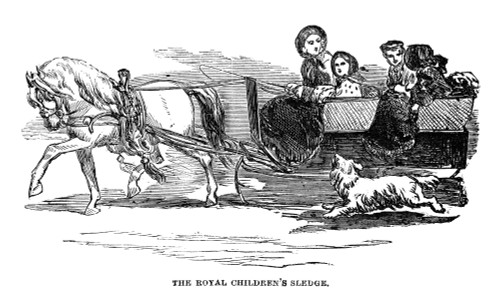 England: Royal Sledge, 1854. /Nthe Pony-Drawn Sledge Of The Children Of Queen Victoria. Wood Engraving, English, 1854. Poster Print by Granger Collection - Item # VARGRC0268576