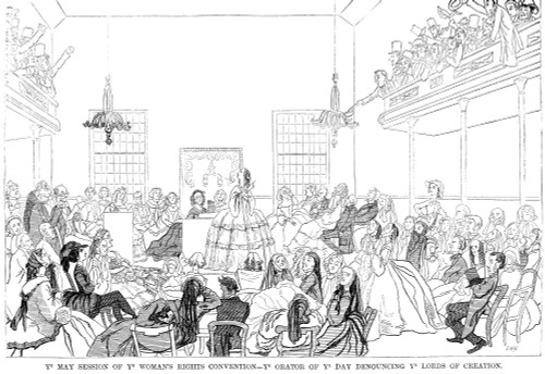 Women'S Rights Cartoon. /Ncartoon From An American Newspaper Of 1859. Poster Print by Granger Collection - Item # VARGRC0042182