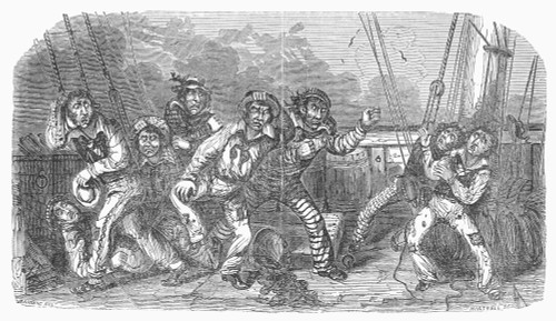Shipboard Life. /Nwood Engraving, American, 1844. Poster Print by Granger Collection - Item # VARGRC0068582