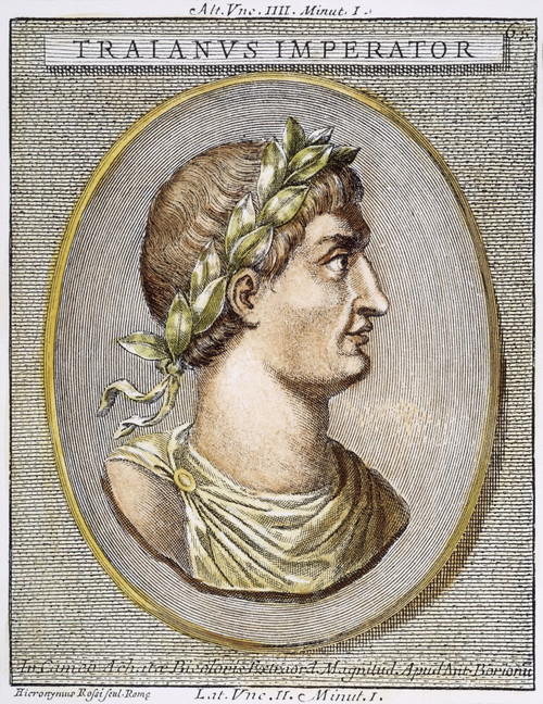 Emperor Trajan (C53-117). /Nroman Emperor (98-117). Copper Engraving, Italian, 18Th Century. Poster Print by Granger Collection - Item # VARGRC0054501