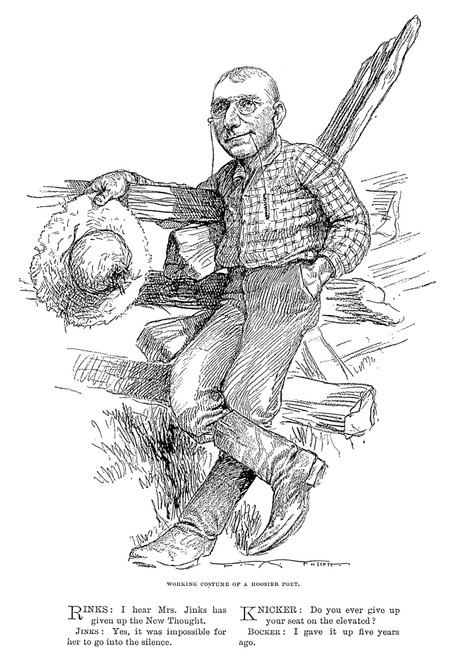 James Whitcomb Riley /N(1849-1916). American Poet. 'Working Costume Of A Hoosier Poet.' Caricature, American, 1903. Poster Print by Granger Collection - Item # VARGRC0000397