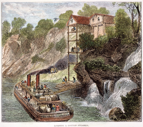 Mississippi: Cotton Steamer. /Nloading A Cotton Steamer On The Mississippi. Wood Engraving, 1887. Poster Print by Granger Collection - Item # VARGRC0042090
