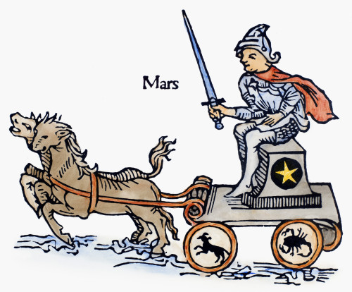 Allegory Of Mars, 1482. /Nallegorical Representation Of The Planet Mars. Woodcut By Bernhard Maler, From Gaius Julius Hyginus' 'Poeticon Astronomicon,' Printed At Venice, Italy, In 1482. Poster Print by Granger Collection - Item # VARGRC0105905