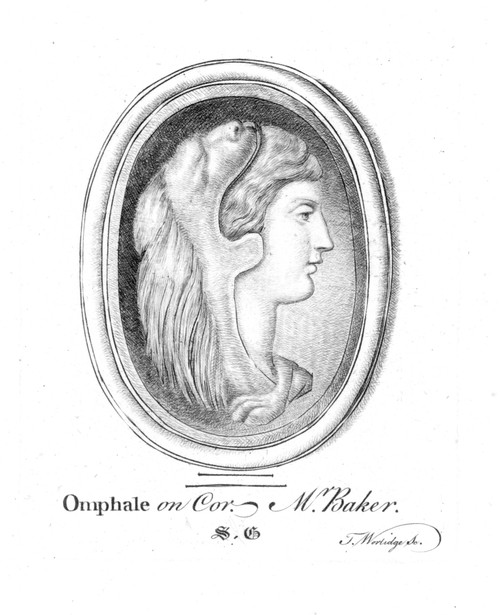 Omphale, Queen Of Lydia. /Netching, English, 18Th Century, After An Antique Engraved Gemstone. Poster Print by Granger Collection - Item # VARGRC0066887