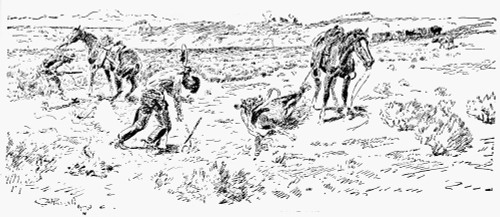 Russell: Rustlers. /N'Rustlers Caught In The Act.' Drawing By Charles M. Russell (1864-1926). Poster Print by Granger Collection - Item # VARGRC0006203